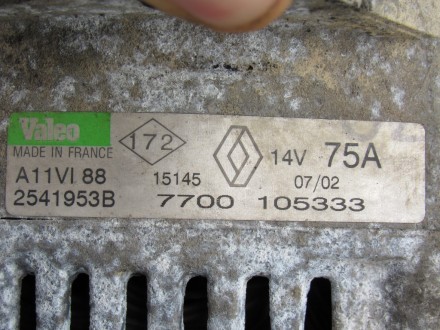  Электро генератор Renault Kangoo 1.9 dci (Рено Канго, Кенго). Б/у, оригинал, в . . фото 3