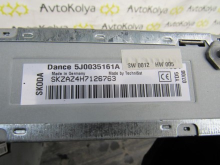  Автомагнитола под диски Skoda Fabia 2 (Шкода Фабия 2) 2007-2014 г.в.OE номер: 5. . фото 3