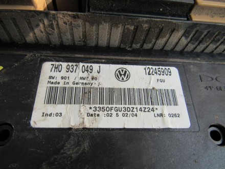  Блок комфорта Volkswagen T5 (Фольксваген Т5) 2003-2015 г.в.OE номер: 7H0937049J. . фото 3