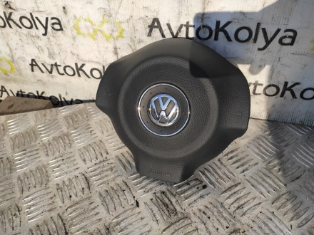  Б/у подушка безопасности водителя в руль Airbag Volkswagen Caddy (Фольксваген К. . фото 2