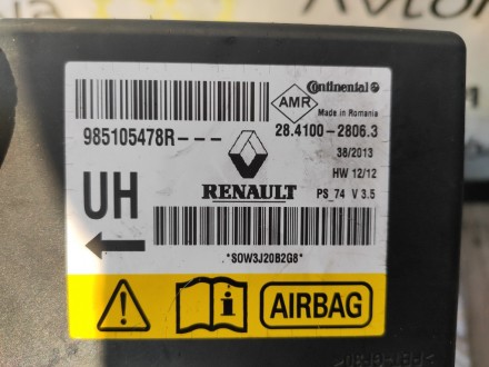  Модуль управления подушками безопасности AirBag Renault Megane 3 (Рено Меган 3). . фото 3