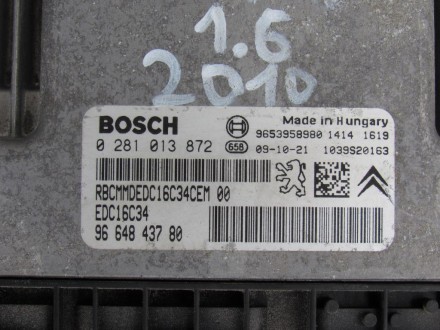  ЭБУ электронный блок управления двигателем Peugeot Partner 1.6 hdi (Пежо Партне. . фото 3