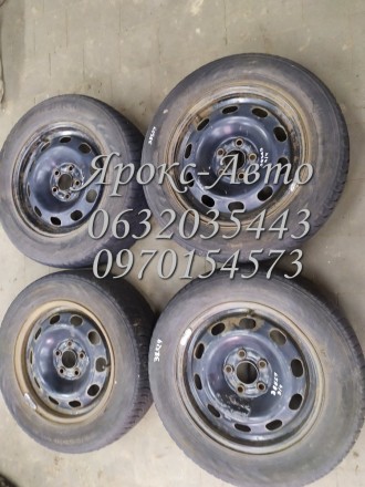 Комплект дисков стальных с резиной R14 14*6/5*100/38/57.1 VW GOLF IV 97-03 NOKIA. . фото 2