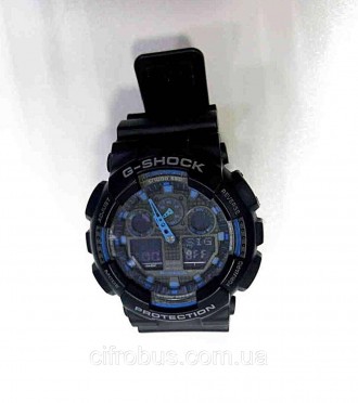 Цей кварцовий годинник із популярної лінійки G-Shock має чорний протиударний кор. . фото 4