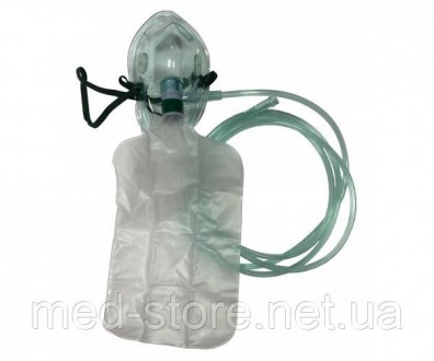 Удлиненная форма кислородной маски «под подбородок» с мешком. Контур маски, повт. . фото 2