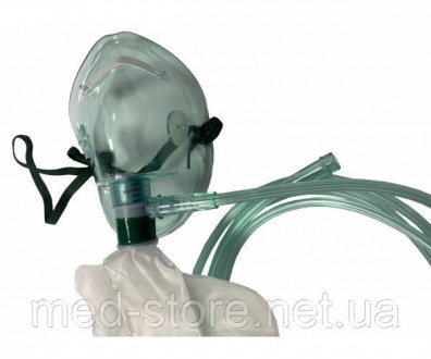 Удлиненная форма кислородной маски «под подбородок» с мешком. Контур маски, повт. . фото 4