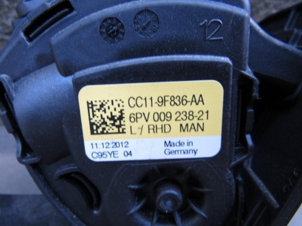  Педаль газа Форд Транзит 2.2 tdci 2007-2014 г.в. Б/у, оригинал, в хорошем и раб. . фото 3