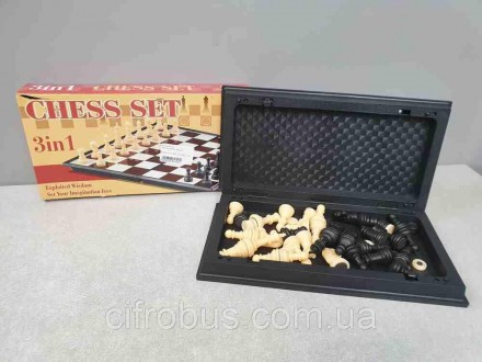 Шахи "Chess Set 3в1" являють собою комплект із трьох ігор: шахи, нарди та шашки.. . фото 3