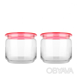 Набор банок Luminarc Plano Pink, 2х0.5 л