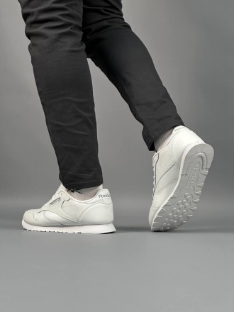 Чоловічі кросівки Reebok Classic Leather All White
Виробництво : Вьетнам ?? 
▪️М. . фото 7