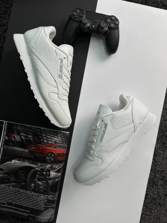 Чоловічі кросівки Reebok Classic Leather All White
Виробництво : Вьетнам ?? 
▪️М. . фото 9