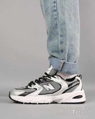 Мужские кроссовки New Balance 530 White Grey Black Silver, Чоловічі кросівки New