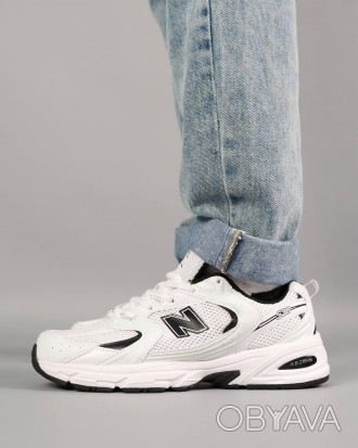 Мужские кроссовки New Balance 530 All White Black, Чоловічі кросівки New Balance