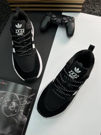 Чоловічі кросівки Adidas ZX 22 Boost Black White
Виробництво : Вьетнам ?? 
▪️Мат. . фото 11