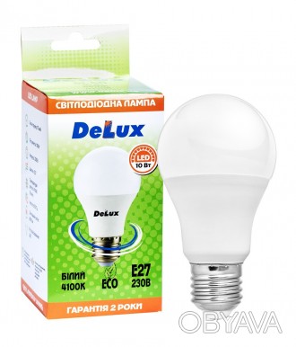 Лампа світлодіодна DELUX BL60 10Вт 4100K 220В E27
 Світлодіодна лампа – енергозб. . фото 1