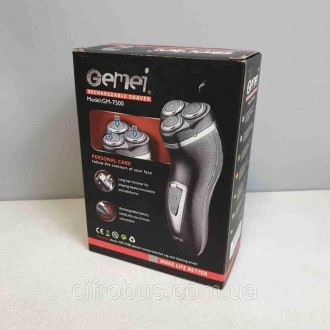 Электробритва Gemei GM-7500. Регулируемые движущиеся лезвия для разной длины бри. . фото 7