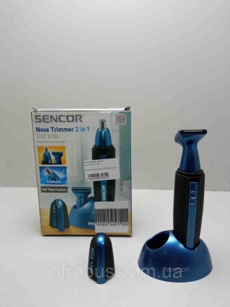 Триммер для носа и ушей Sencor SNC 101BL укомплектован 2 сменными моющимися голо. . фото 2