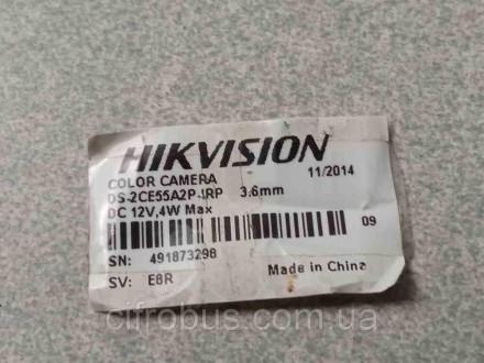 Камера Hikvision DS-2CE55A2P-IRP (2.8 MM)
1/3" ADIS
700ТВЛ 
Высокая светочувстви. . фото 3