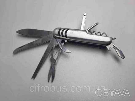 Нож-мультитул 11 в 1, сделан из качественной стали, имеет в своем наборе все нео. . фото 1