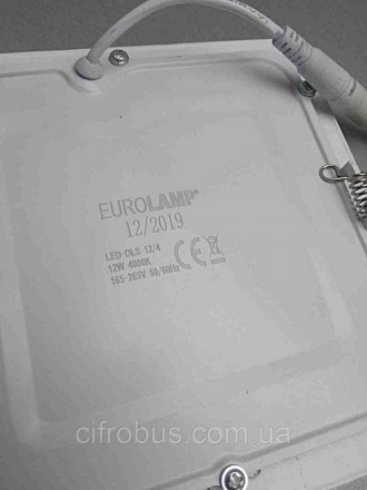 Врезной светодиодный светильник LED-DLS-12/4 от Eurolamp в форме квадрата будет . . фото 3