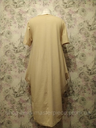 Власне виробництво
Сукня у стилі бохо (вільного крою)
Горловина з необробленим к. . фото 5