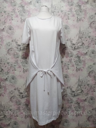 Власне виробництво
Сукня у стилі бохо (вільного крою)
Горловина з необробленим к. . фото 6