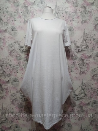 Власне виробництво
Сукня у стилі бохо (вільного крою)
Горловина з необробленим к. . фото 2