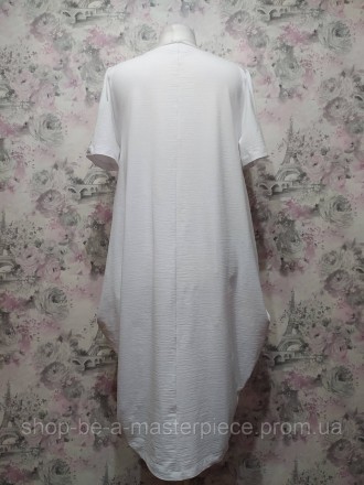 Власне виробництво
Сукня у стилі бохо (вільного крою)
Горловина з необробленим к. . фото 5