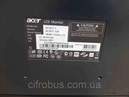 Acer AL1917 — це одні з найкращих мультимедійних моніторів у сегменті недорогих . . фото 4