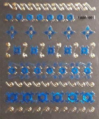3D наклейки (самоклеющиеся) для дизайна ногтей синие с золотом.
Очень красивые . . фото 4