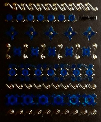 3D наклейки (самоклеющиеся) для дизайна ногтей синие с золотом.
Очень красивые . . фото 5