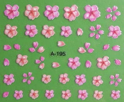 Цветные наклейки (самоклеющиеся) для дизайна ногтей "Розовая акварель". . фото 3