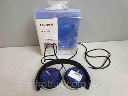 Sony MDR-ZX310 навушники, накладні, чутливість 98 дБ/мВт, імпеданс 24 Ом, вага 1. . фото 3