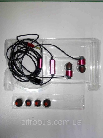 Навушники з мікрофоном, вставлені (затички), чутливість 98 дБ, імпеданс 16 Ом, р. . фото 2