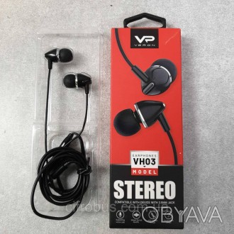 Навушники Veron VH03 Black
Бренд: Veron;
Тип: вакуумні навушники;
Матеріал навуш. . фото 1