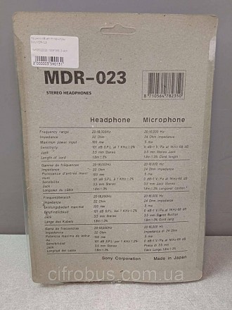 Навушники Sony MDR-023 — це легкі класичні навушники з закриваною головкою, які . . фото 4