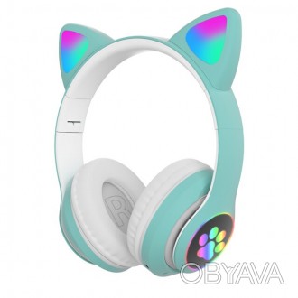 Беспроводные наушники Cat Ear с кошачьими ушками Bluetooth-наушники с кошачьими . . фото 1