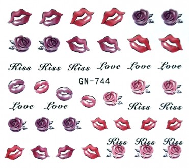 Цветной слайд (водные наклейки) "Kiss - love"
На белой подложке.
Оче. . фото 3