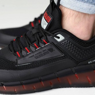 Чоловічі кросівки BaaS 585065 в чорно-червоному поєднанні. Кросівки легкі, викон. . фото 11