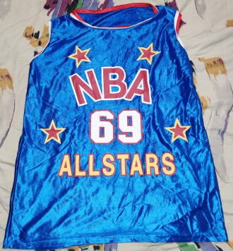 Баскетбольная майка NBA 69 Allstars, размер S/M, длина-66см, под мышками-50см, о. . фото 2