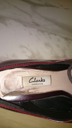 Туфли Clarks женские демисезонные. Размер 37, длина по стельке 23см. Цвет тёмно . . фото 4