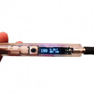 Портативний паяльник Mini T12 OLED потужністю 72 вати з регулюванням температури. . фото 5