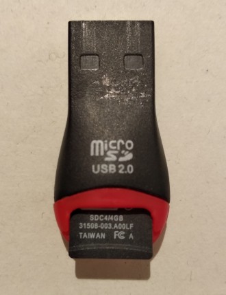 USB кардридер для подключения карты памяти формата micro SD HC к ПК или ноуту.
. . фото 3