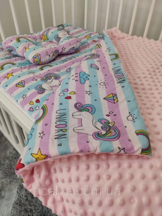 Комплект постілі в дитяче ліжечко для новонароджених "Манюня" 3в1. Різноманітніс. . фото 3