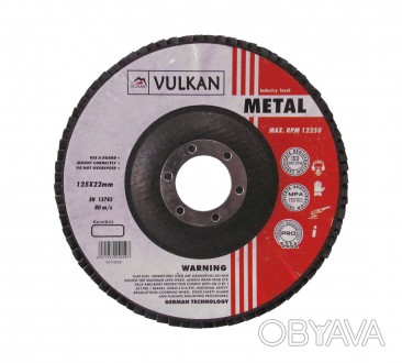Vulkan 125*22 Р-80 INOX - абразивний пелюстковий круг, який застосовується для з. . фото 1