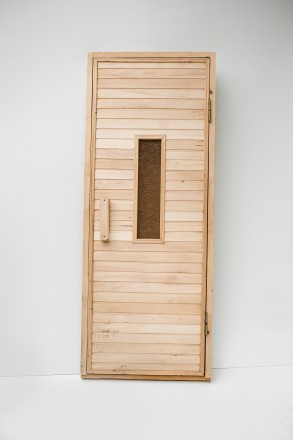 Двері дерев'яні в асортименті: глухі, під стікло, для бані та сауни. . фото 4