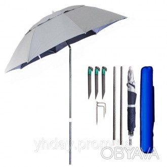 Зонт пляжный с наклоном - складная модель, предназначенная для защиты от прямых . . фото 1