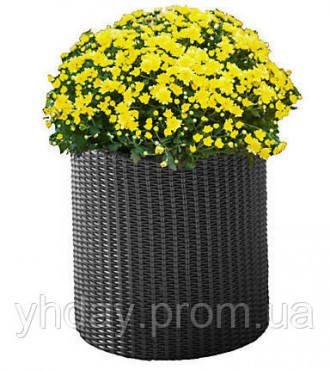 Горщик для квітів Keter Cylinder Planter Medium, 18 л, сірий
Циліндричний горщик. . фото 2