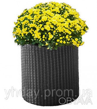 Горщик для квітів Keter Cylinder Planter Medium, 18 л, сірий
Циліндричний горщик. . фото 1