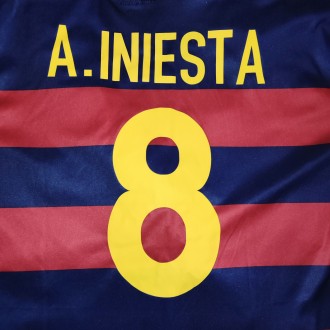 Футболка FC Barcelona, Iniesta, официальный продукт, размер-XL, длина-70см, под . . фото 6